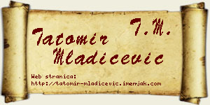 Tatomir Mladićević vizit kartica